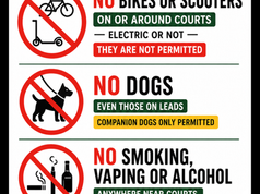 Prohibited Items at Penrith Netball Courts