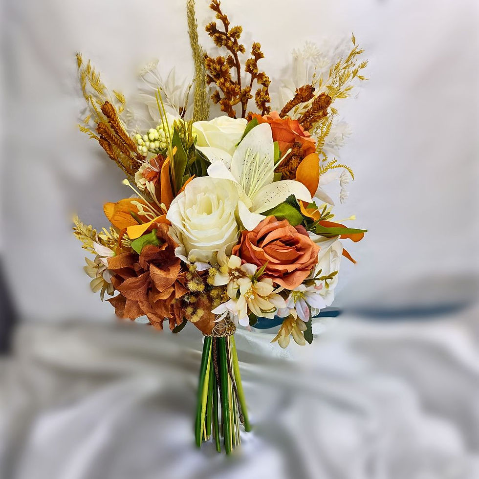 Buquê de Noiva Braçada Terracota e Nude