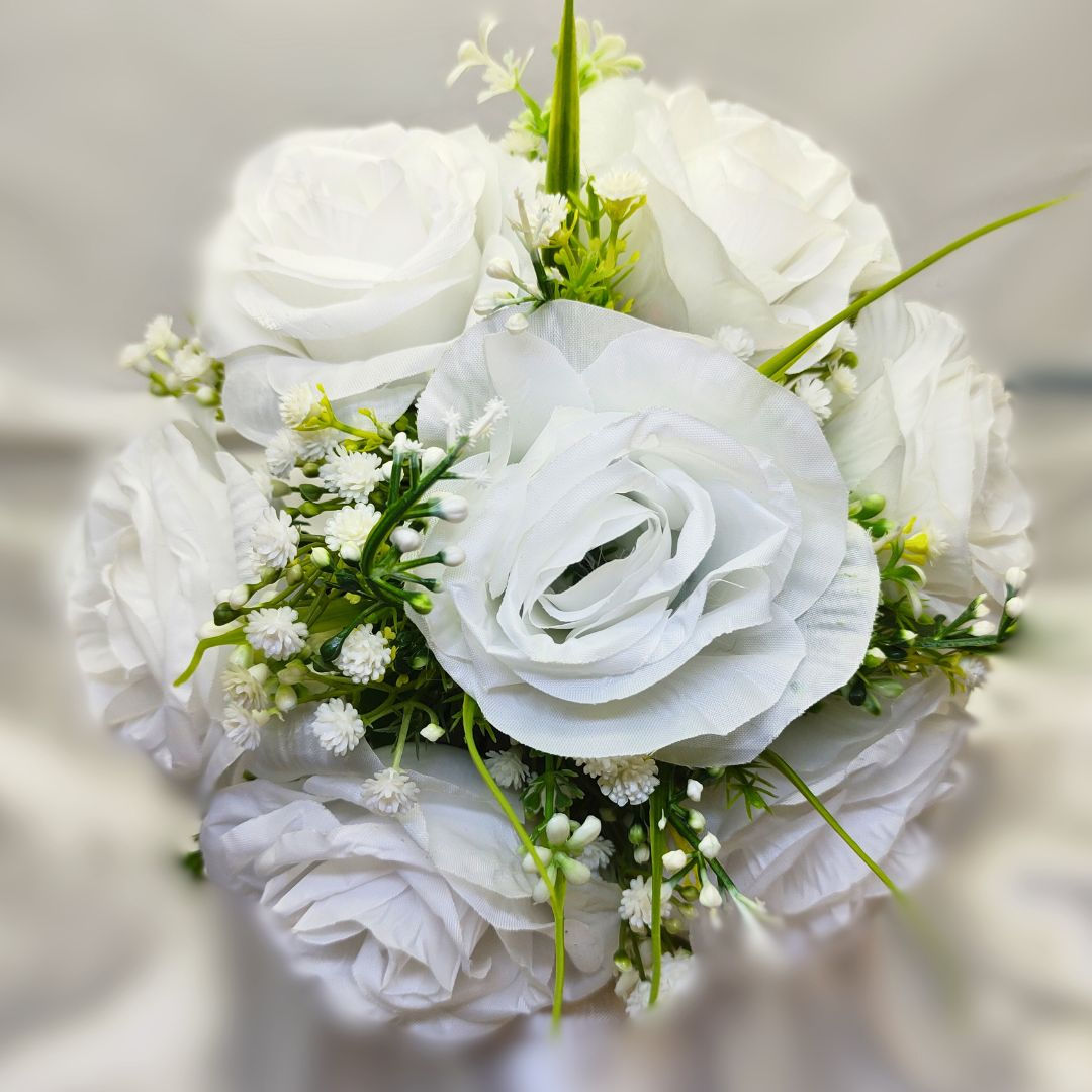 Buquê de Noiva Desconstruído Verde Menta e Creme Neve