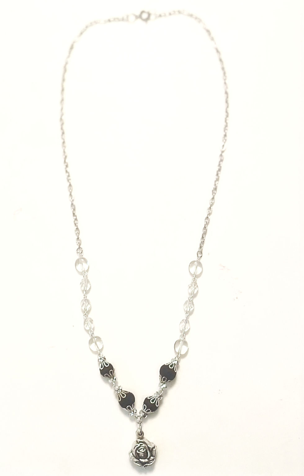 Thumbnail: Rosarium Dark Rose Necklace