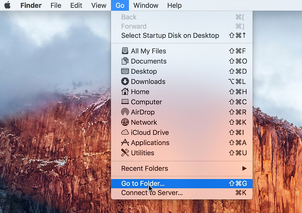 Go to Folder Menu