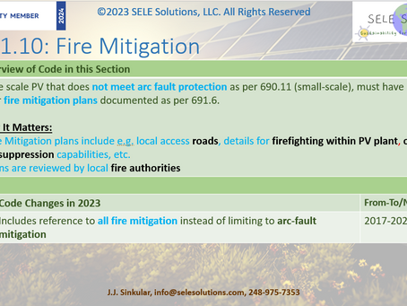 NEC 691.10: Fire Mitigation