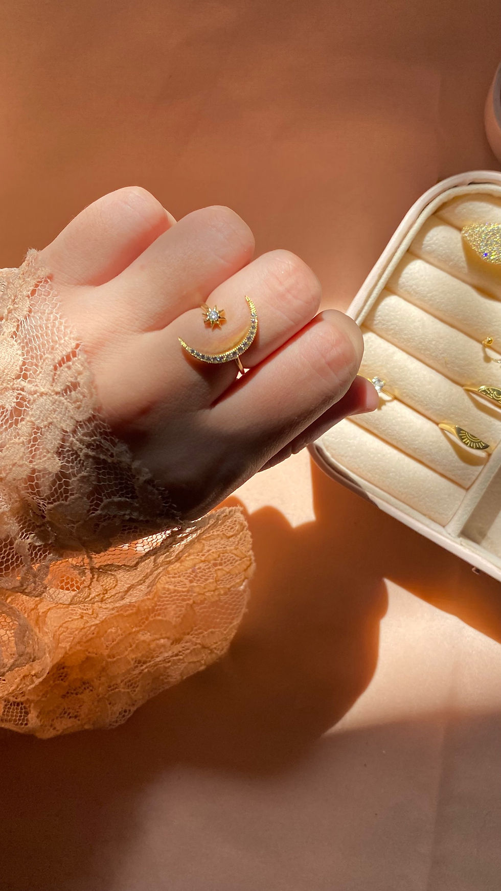 Thumbnail: Crescent silver 925 ring   