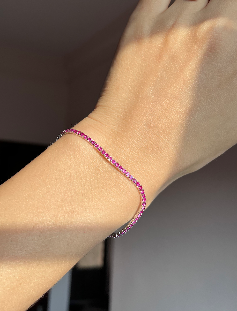 Ruby tennis bracelet 