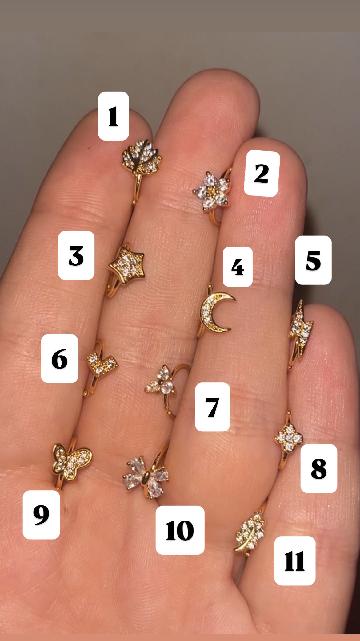 Solid charm on Round nose ring