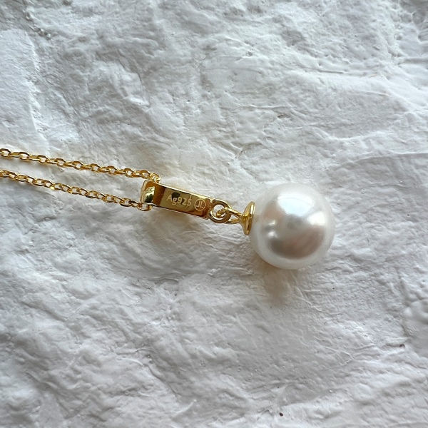 Thumbnail: Moon pearl necklace (S925)