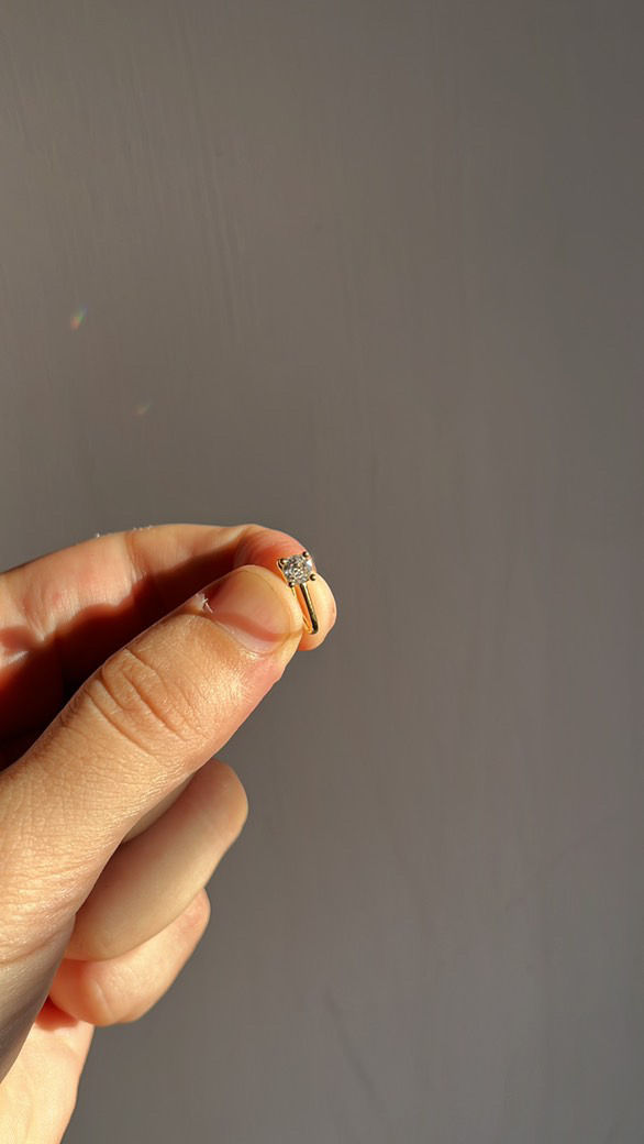 Thumbnail: Non pierced silver 925 nose ring 