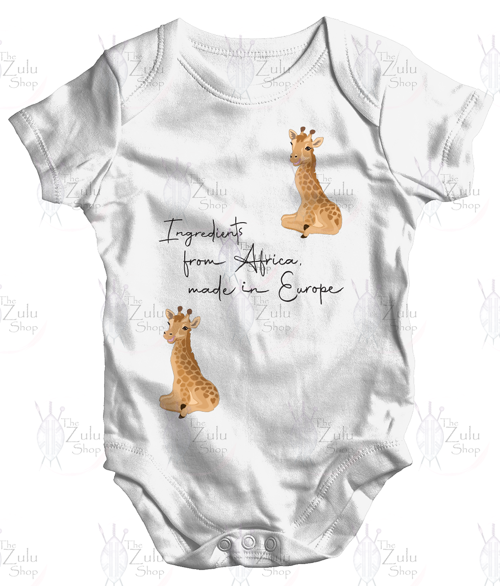 Africa Ingredients - Giraffe Baby Grow