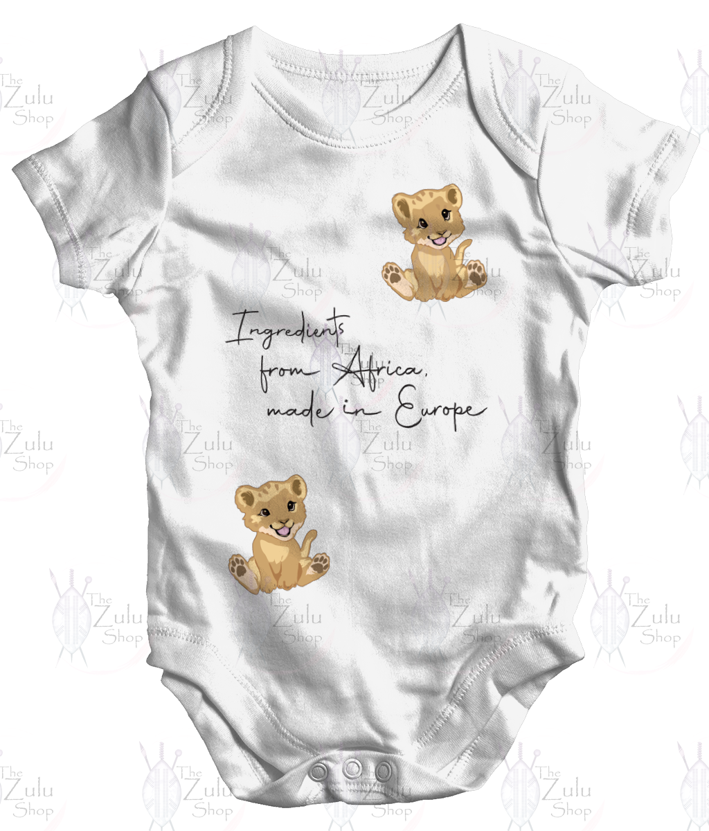 Africa Ingredients - Lion Baby Grow