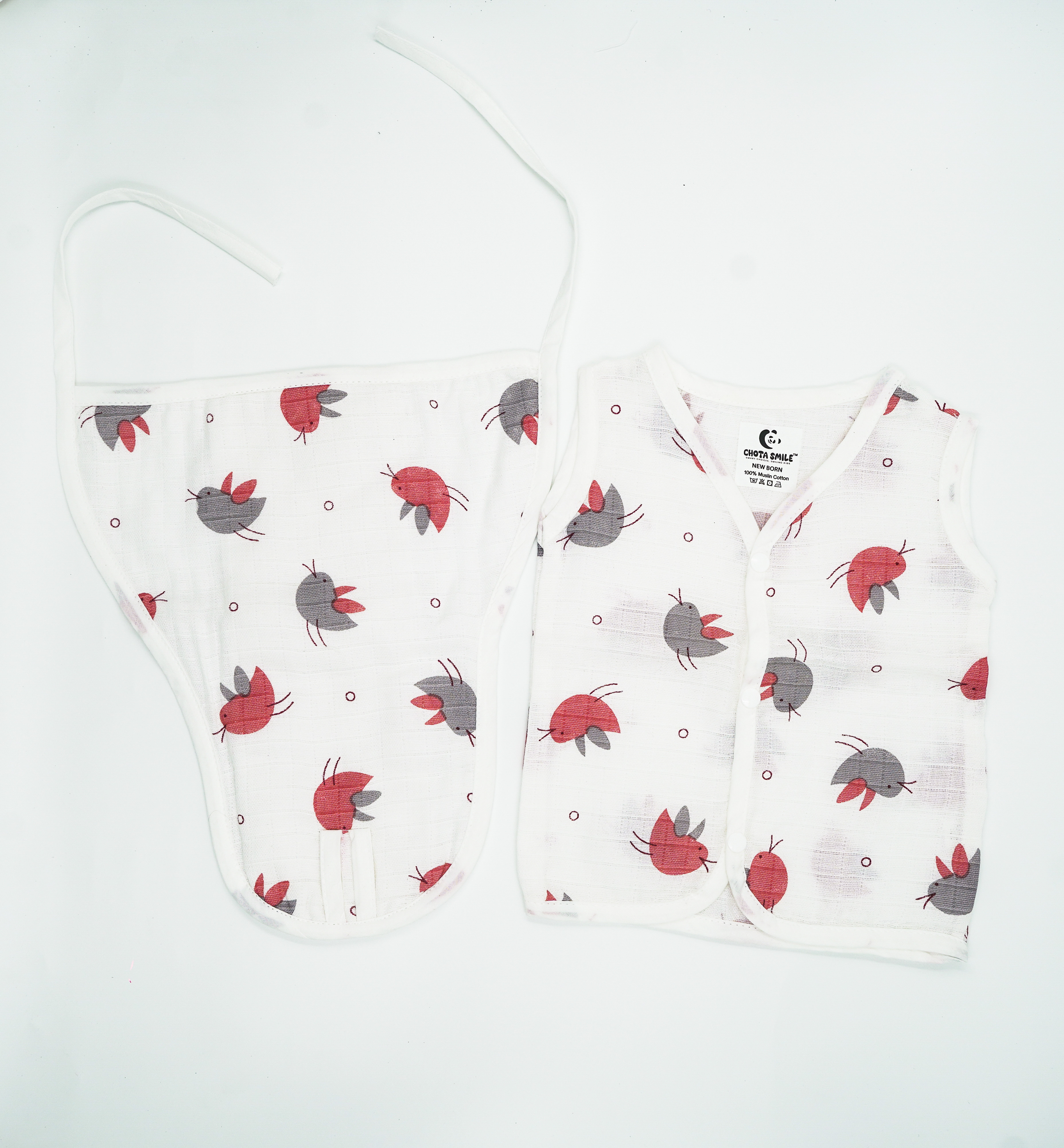 Muslin Jablas & Nappy - Bird