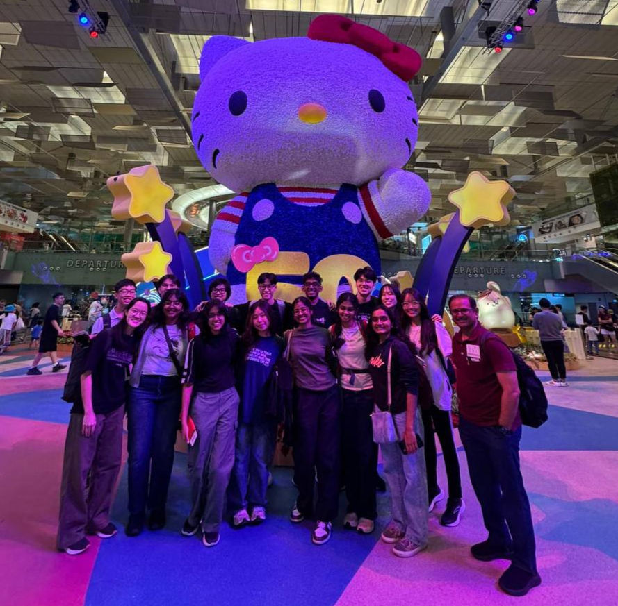 Project Kolkata at Changi Airport before our flight (with Prof Ranganath!)
