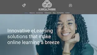 Professional package Wix website built for AI Digital training