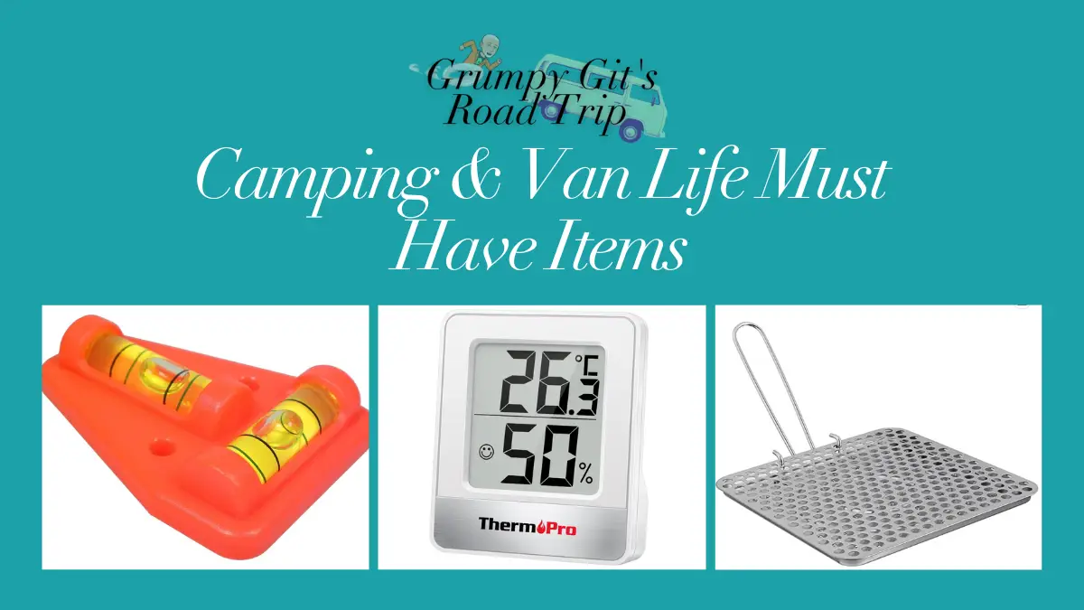 Camping and van life essential items. Camping gear. Camping equipment. Van life gear. Van life equipment