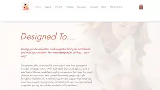 Silver package Wix website for Designed to Nurture
