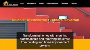 Silver package Wix website designed and built for a multi trade builder in Haverhill, Suffolk