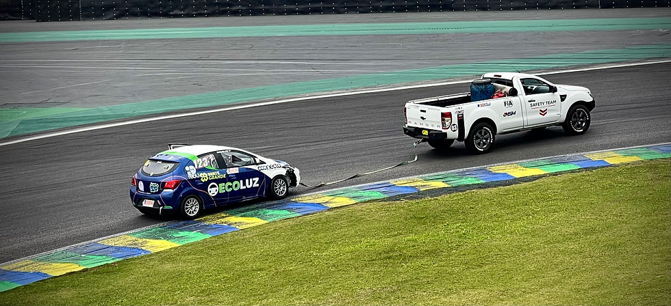 Carro #123 precisou do apoio do safety team