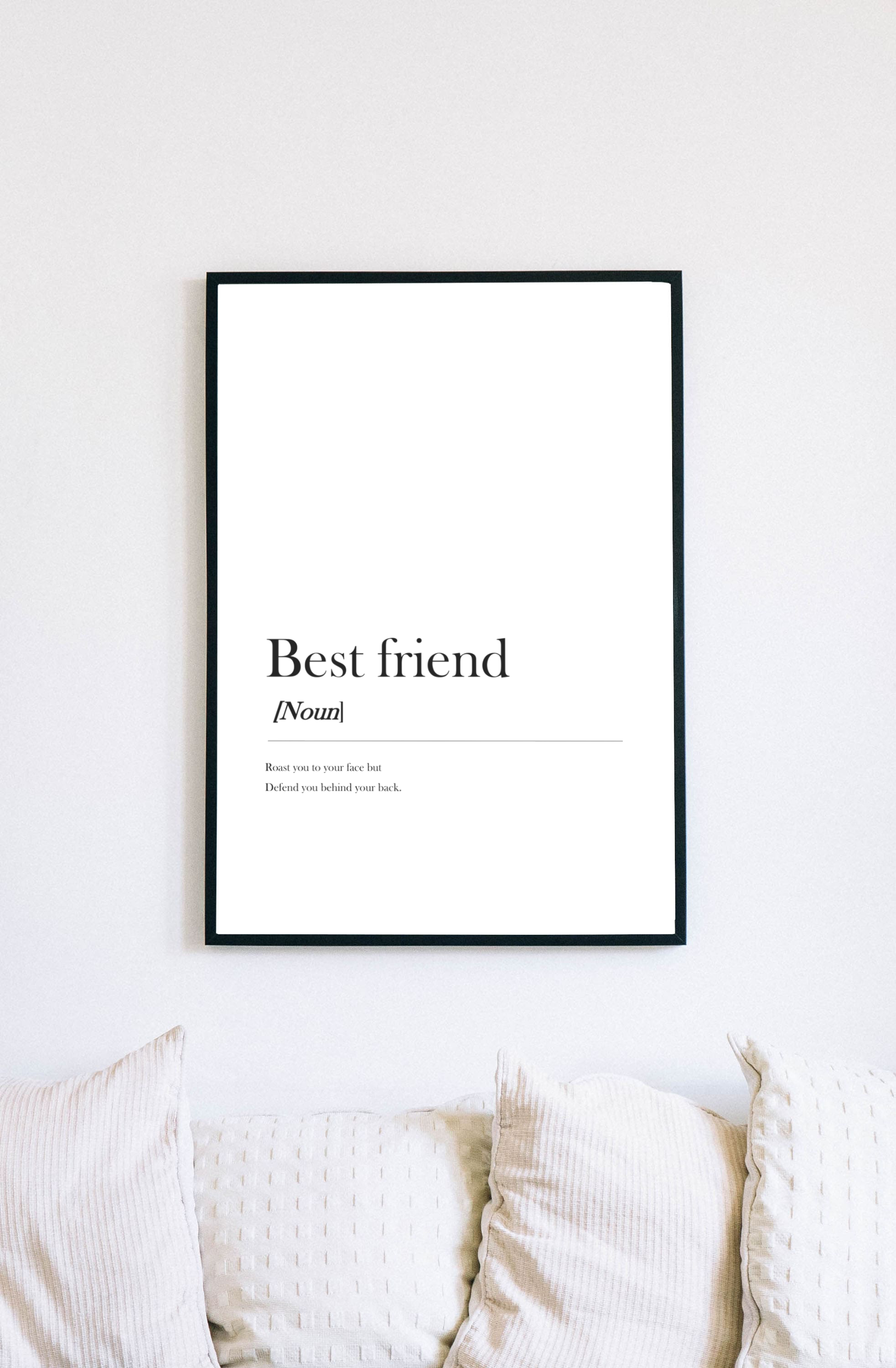 Thesaurus A3 Frame Print - Best Friend Urban