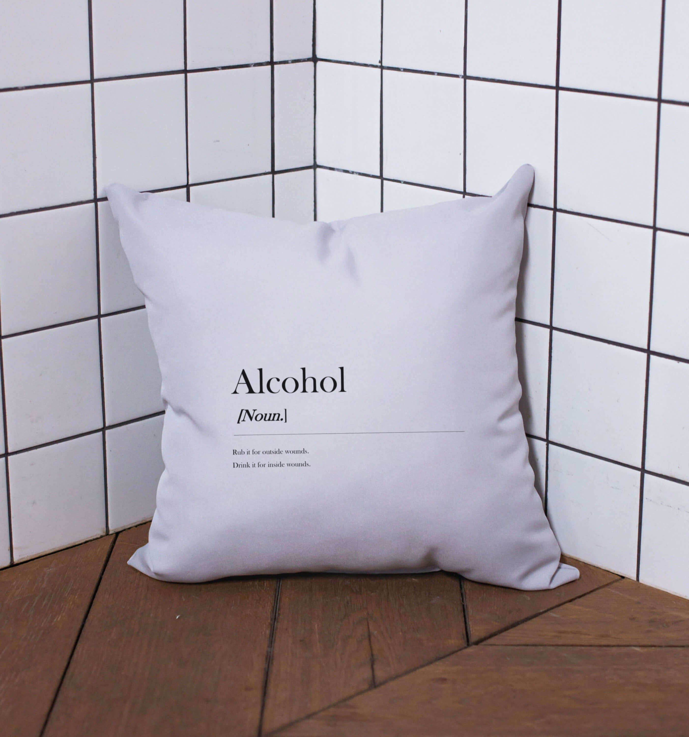 Thesaurus Print Cushion - Alcohol