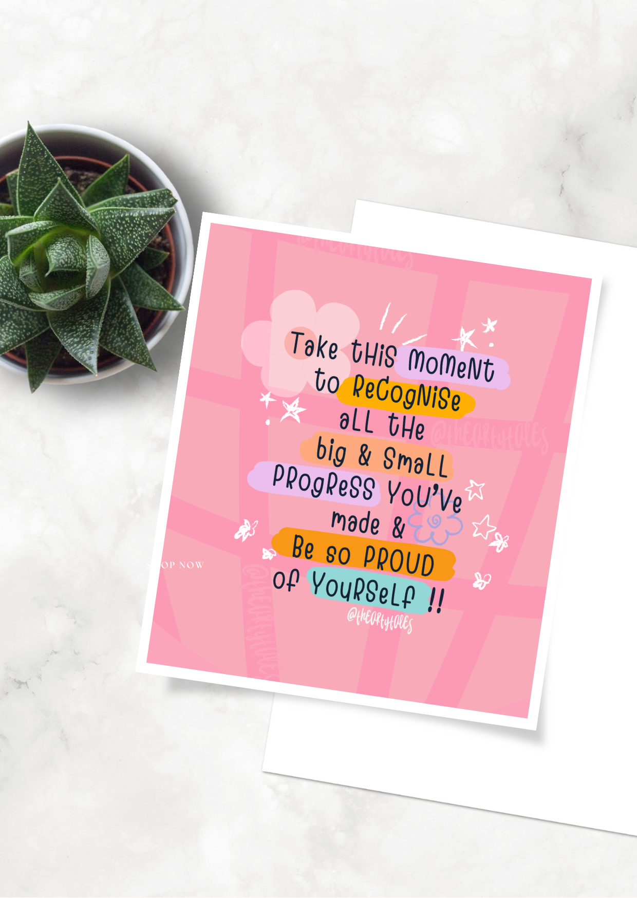 Be Proud of Yourself - Motivational  Postcard