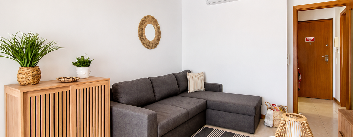 sala do apartamento de férias ae flat falésia