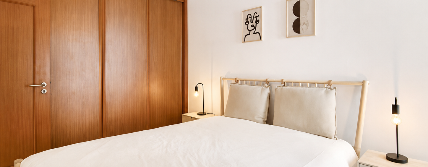 quarto do apartamento de férias ae flat falésia