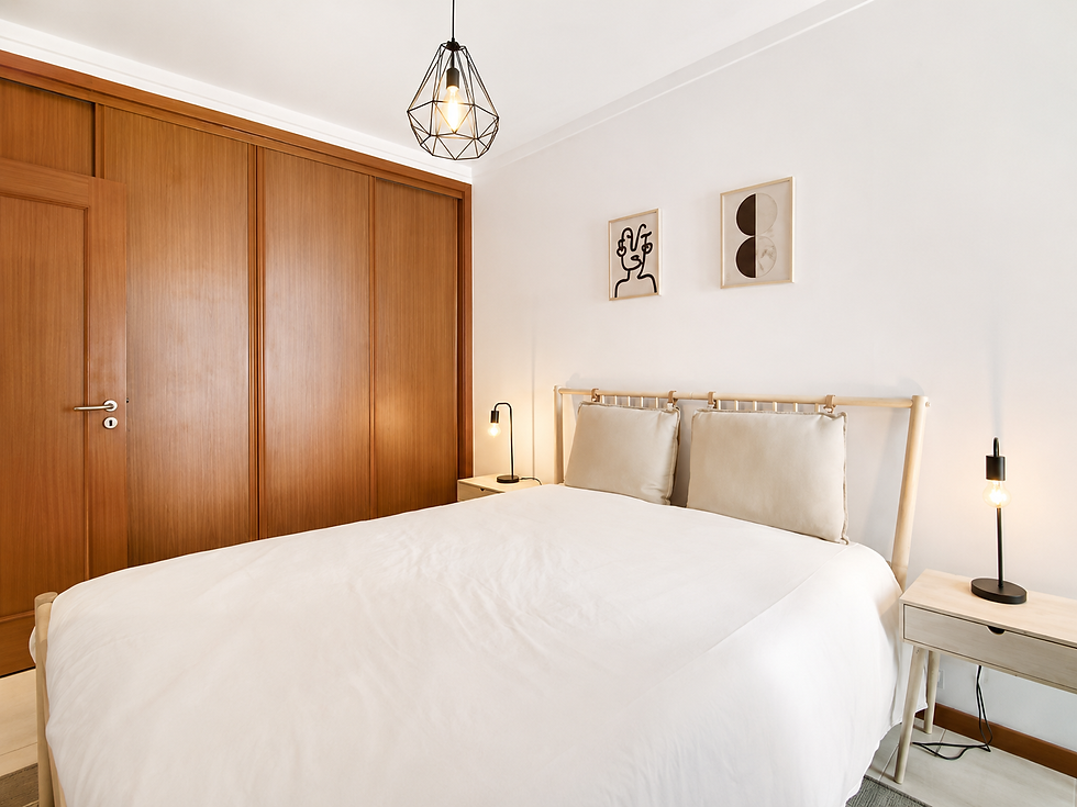 quarto do apartamento de férias ae flat falesia na praia da falesia