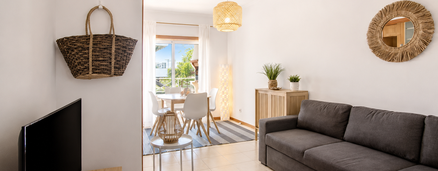 sala do apartamento de férias ae flat falésia