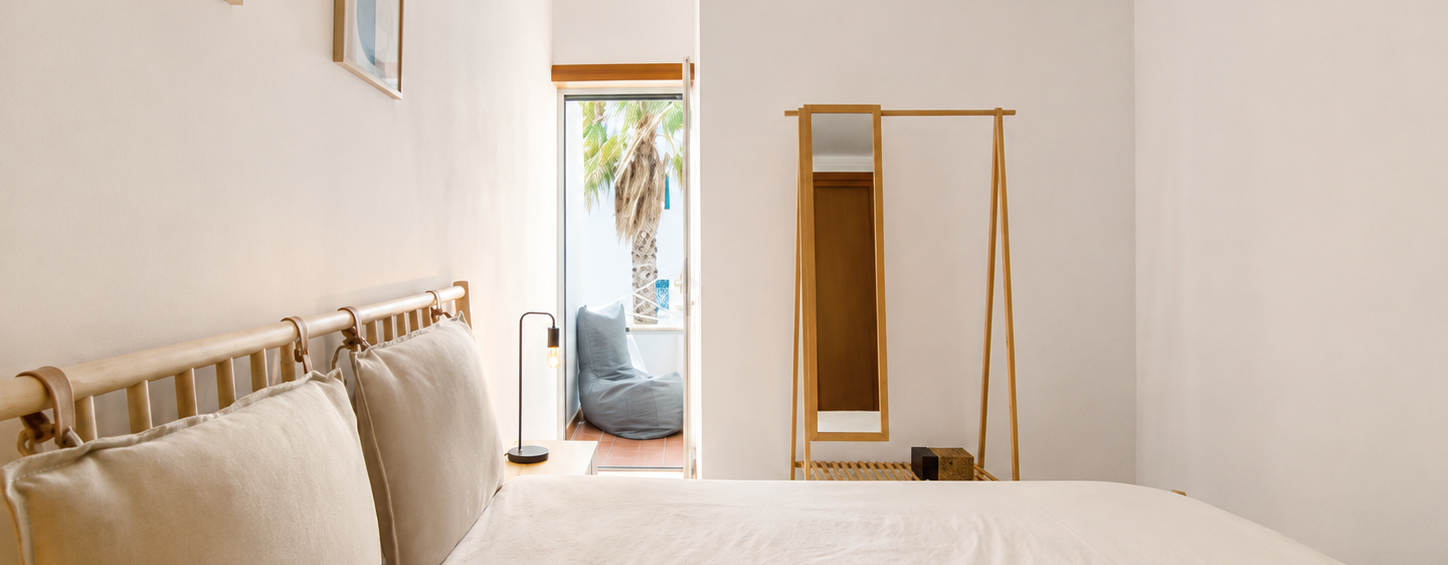quarto do apartamento de férias ae flat falésia
