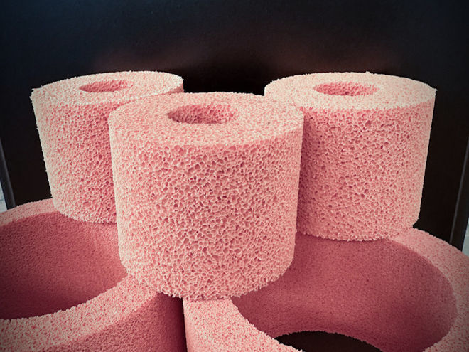 Schwammgummirollen, Gummiwalzenbeschichtung aus Schwammgummi