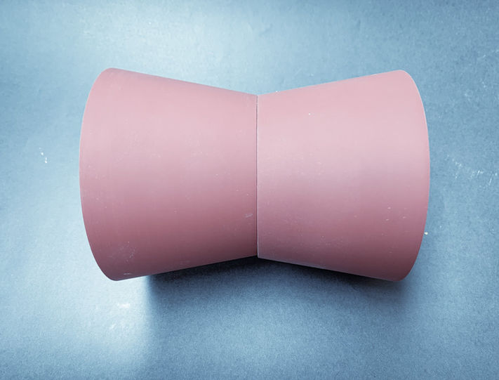 konische Gummiwalze oder polygon Gummiwalze, oder Walze mit Spezialschliff bombage