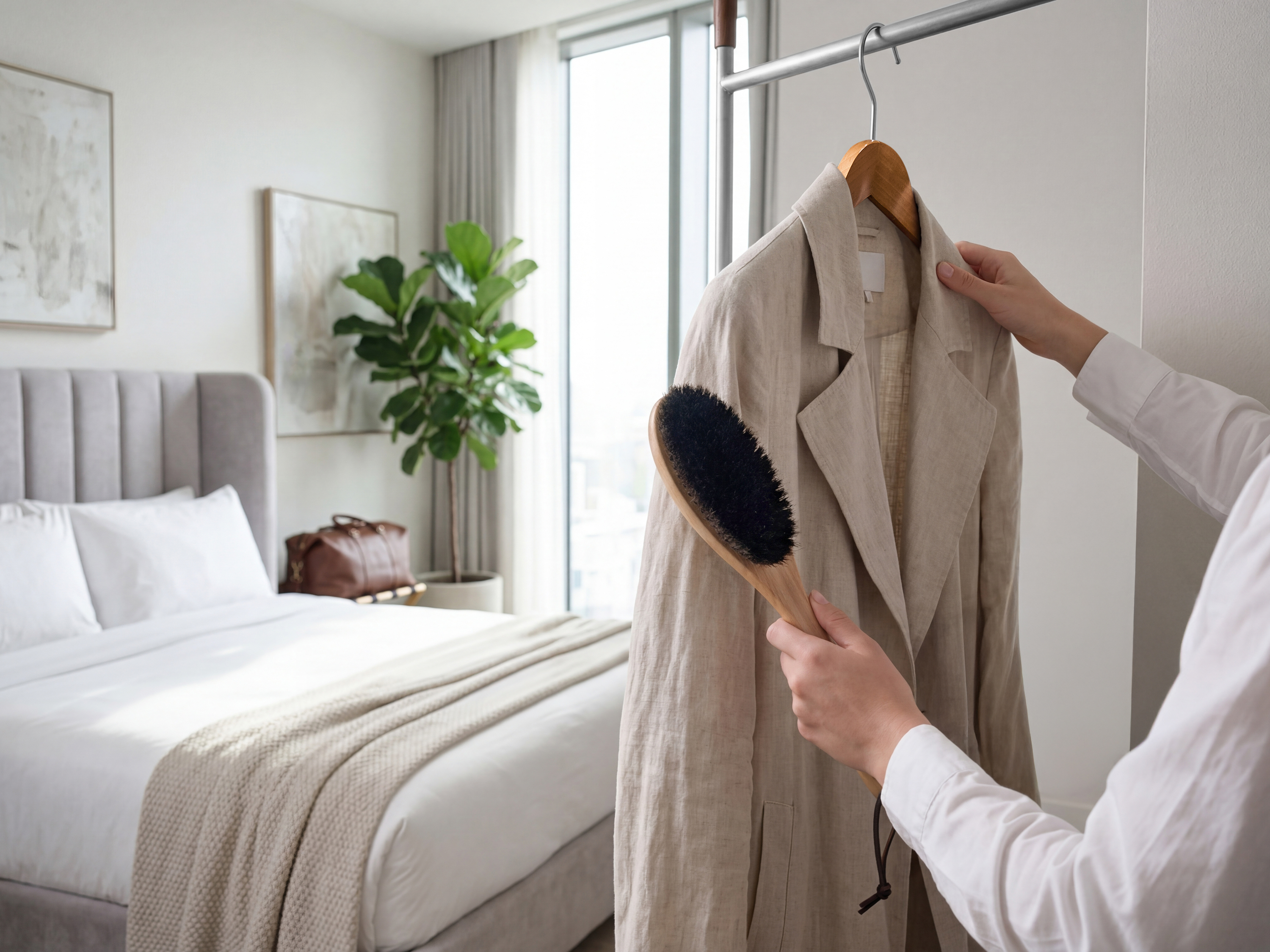 Skipton Clothes Brush in Light Wood view 9