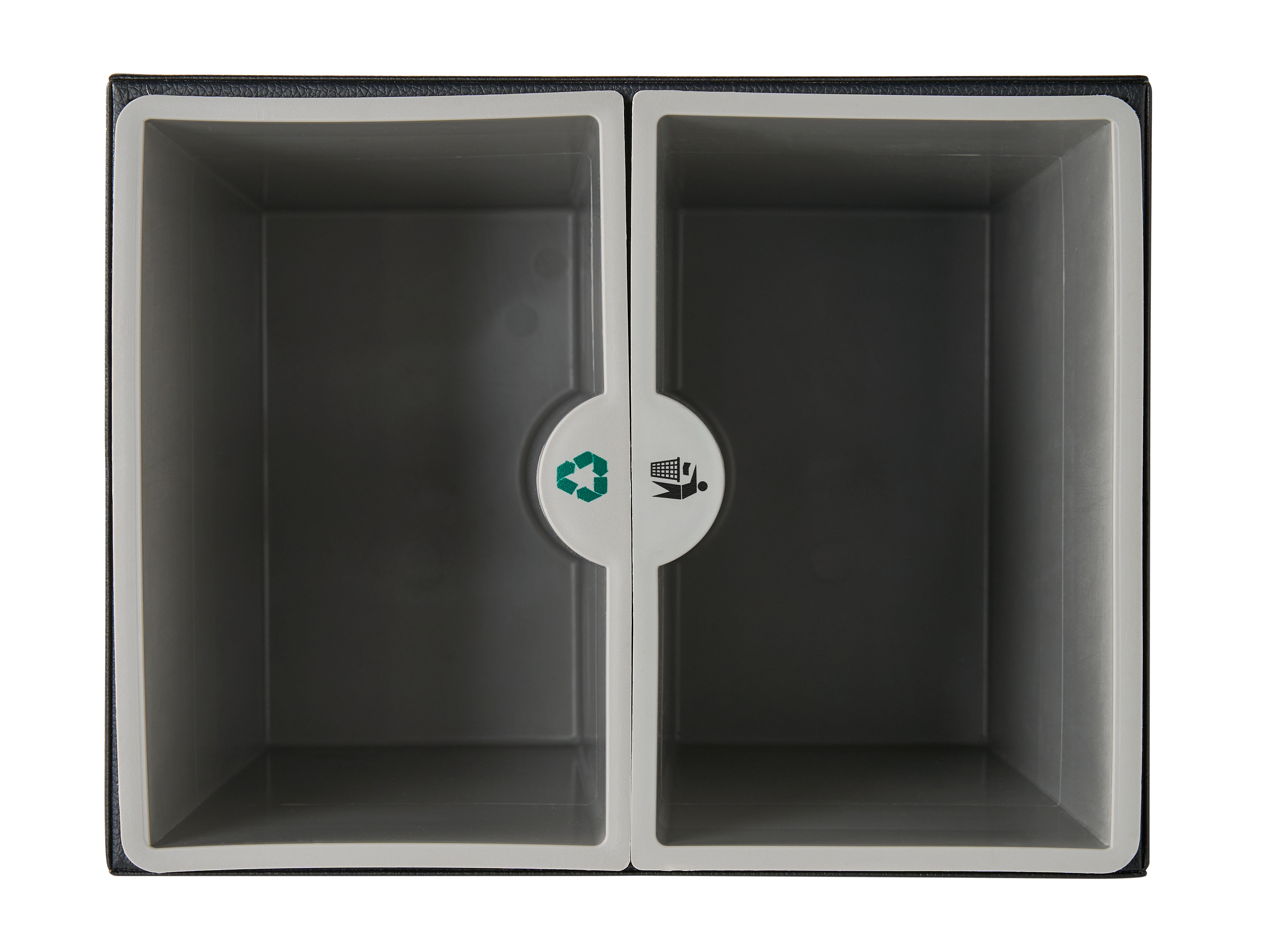 Highland Rectangular Dual Recycling Bin view 3