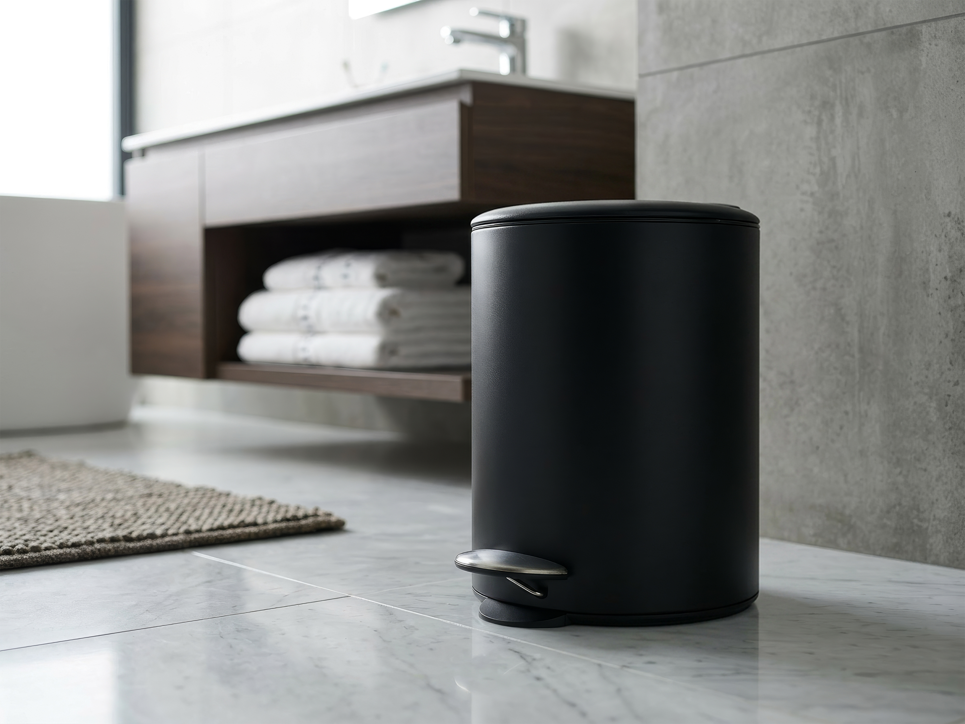 Selby 5L Pedal Bin in Black view 7