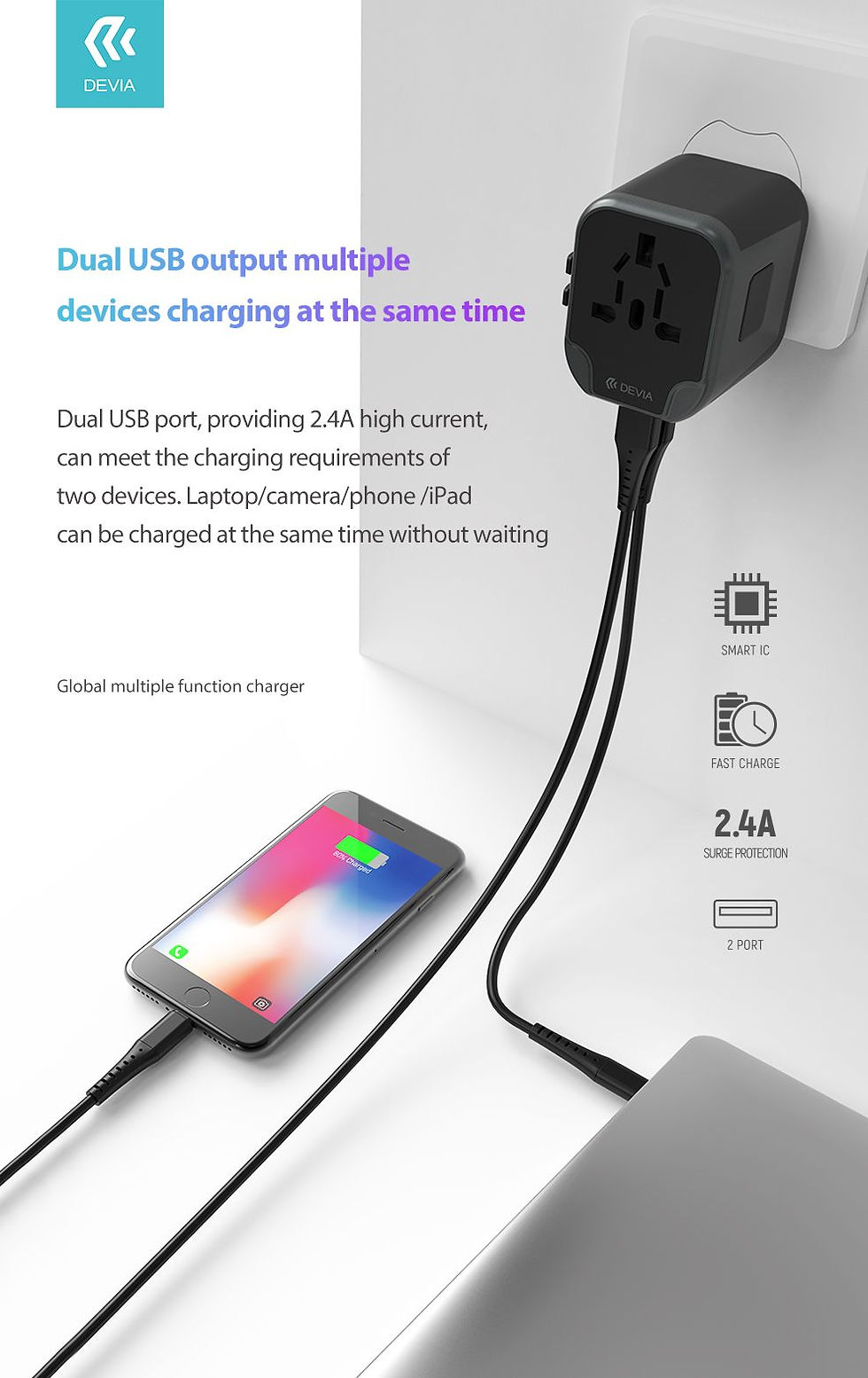 Thumbnail: Travel Adapter Global Multi Function Charger