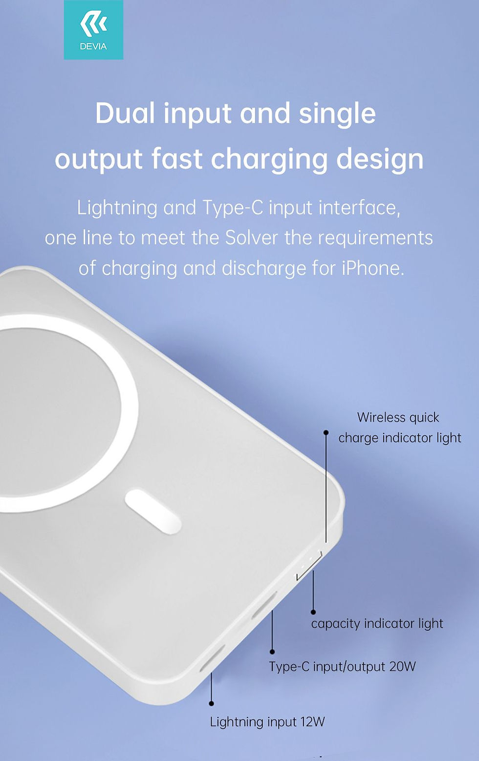 Thumbnail: 20W PD Magnetic Wireless Bracket Powerbank 5000mah