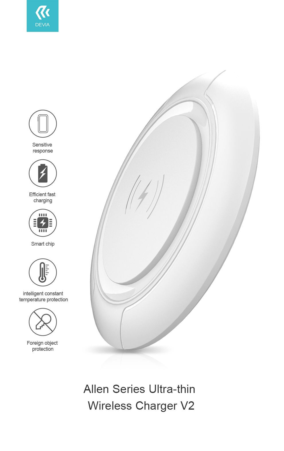 Ultra-Thin Wireless Charger V3 (15W) - Allen Series