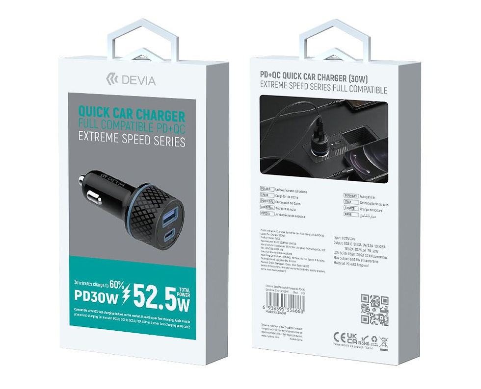 Thumbnail: 30w Fast Car Charger (USB & Type-C)