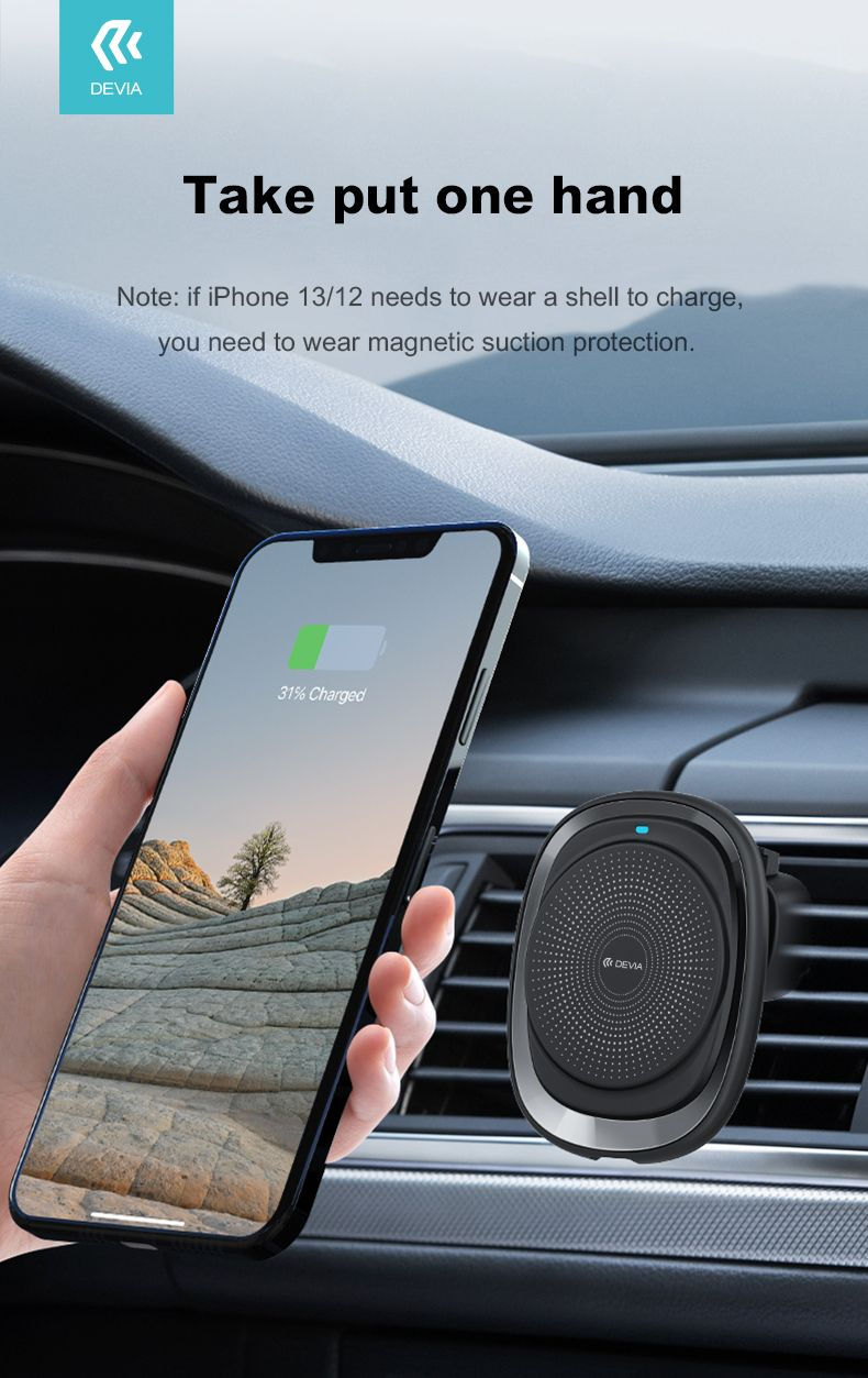 Thumbnail: Magnetic Car Mount With Wireless Charging