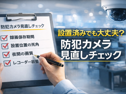 【設置済みでも安心できない？】法人向け防犯カメラ見直しチェックリスト