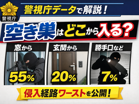 空き巣はどこから侵入する?警察データから見る住宅防犯