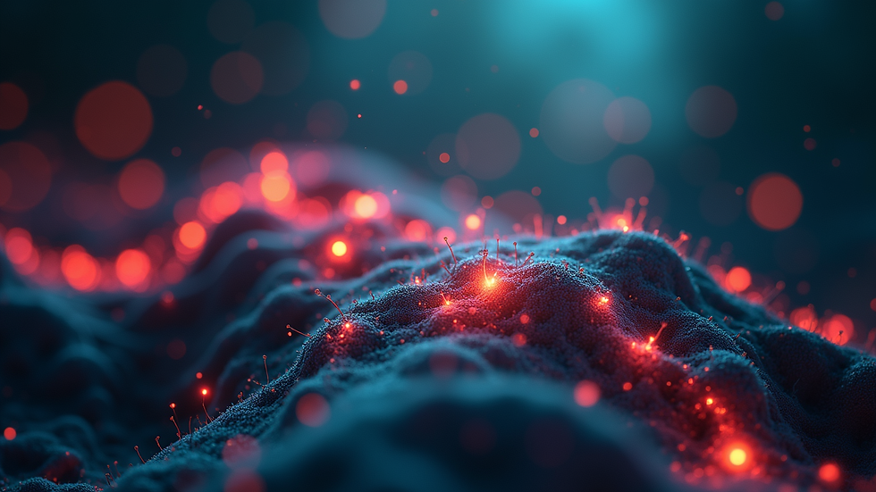 Vista aérea de neurônios conectados em rede neural
