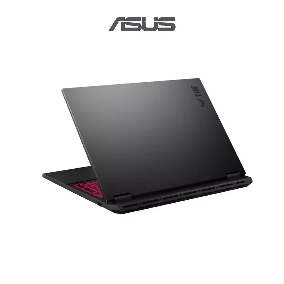 Thumbnail: "ASUS TUF A16 FA608P-MRV047W gaming laptop with AMD Ryzen 9 8940HX CPU, NVIDIA RTX 5060 GPU, 16-inch 165Hz FHD+ screen, and 1