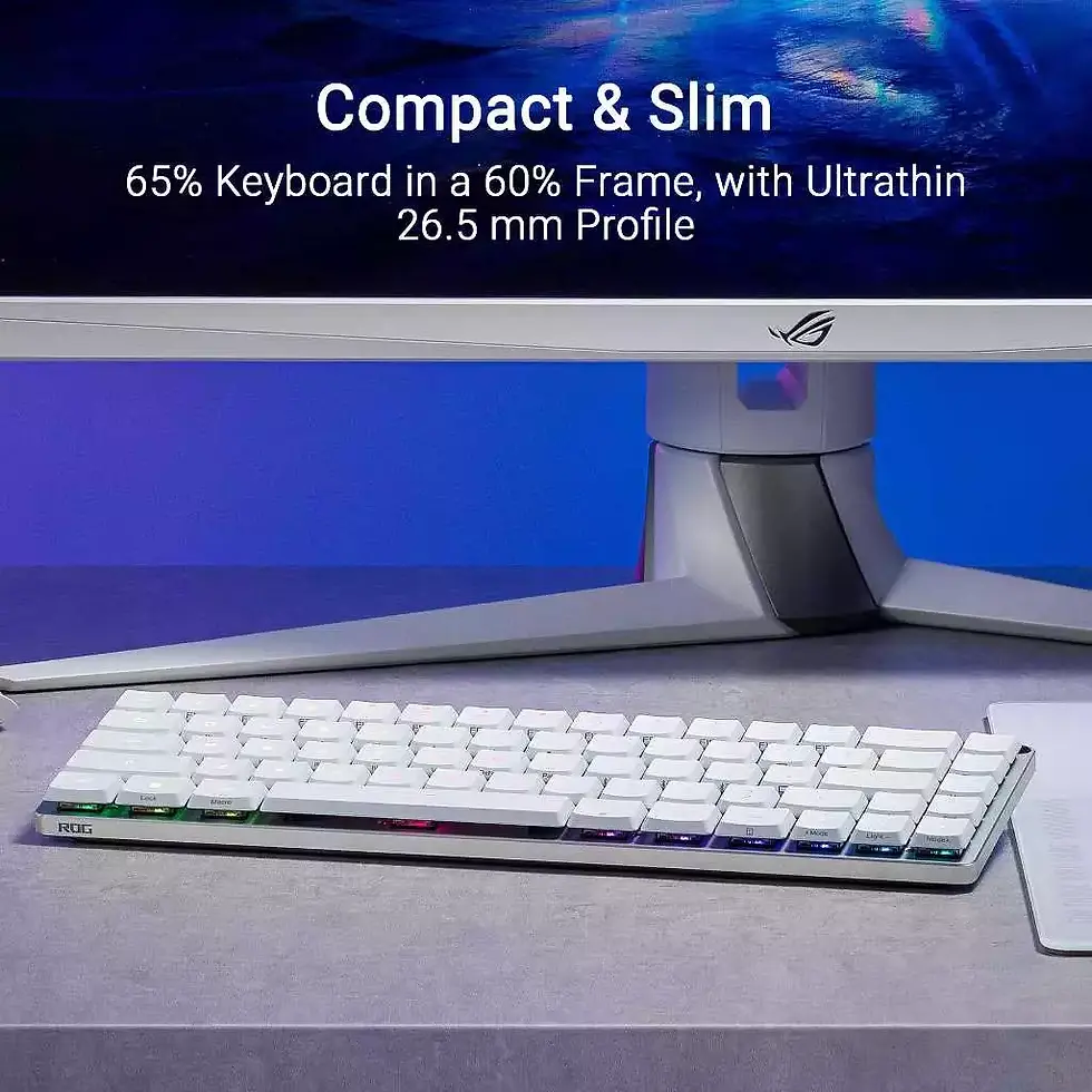 Thumbnail: ASUS ROG Falchion RX Low Profile RGB keyboard with touch control panel
