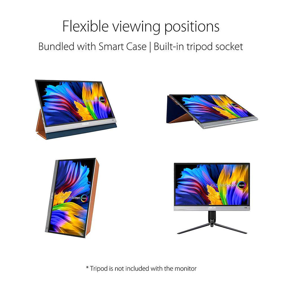 Thumbnail: MQ16AH monitor connected via Mini‑HDMI, ideal for travel setups