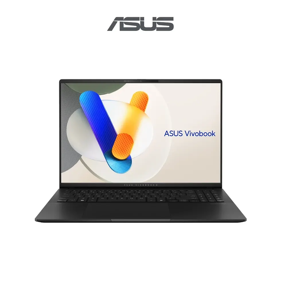 Thumbnail: Front view of ASUS VivoBook S 16 featuring a 16″ 3.2K OLED display with 120 Hz refresh rate.