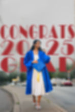 Graduate in a photography portfolio for 2025 grads