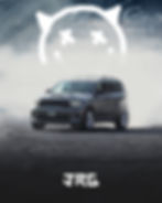 Dodge Durango drifting in smoke, photography portfolio.