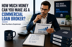 Commercial loan broker reviewing annual commission earnings — how much do commercial loan brokers make