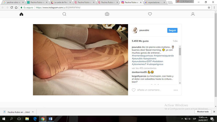Paulina Rubio sufre una caída en pleno concierto