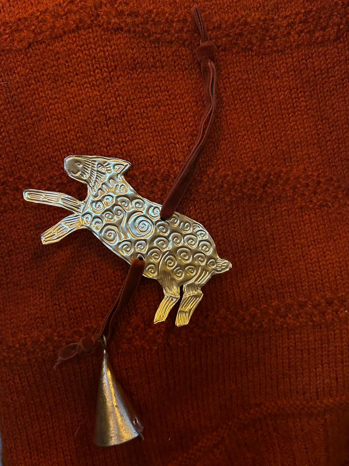 Dreaming sheep Embossed Metal Decoration